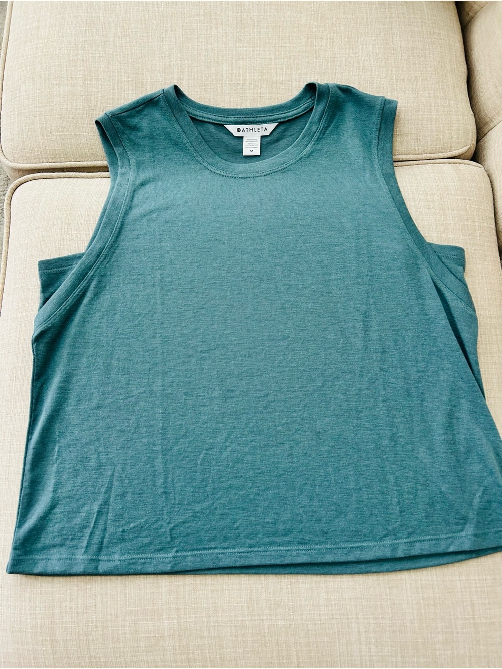 NWOT Athleta Teal-Blue Muscle Tank Top sz M